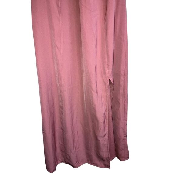 451. Abercrombie and Fitch pink twist front midi dress with a slit size Medium P - Picture 5 of 7